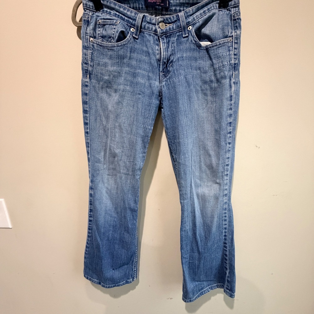 VTG Levis Superlow 518 Jeans Womens 7M Blue Denim Stretch Y2K Indie Sleeze